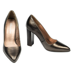 Women stylish, elegant shoes 1261 brown pearl