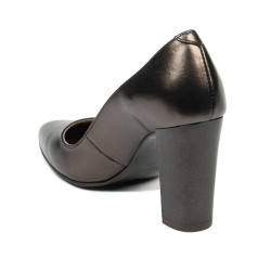 Women stylish, elegant shoes 1261 brown pearl