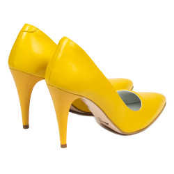 Women stylish, elegant shoes 1246 yellow