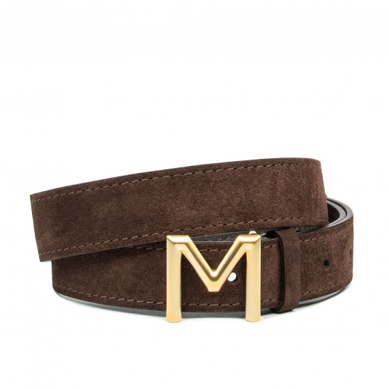 Women belt 13mc cafe velour