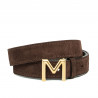 Women belt 13mc cafe velour