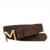 Women belt 13mc cafe velour