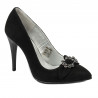 Women stylish, elegant shoes 1279 black antilopa