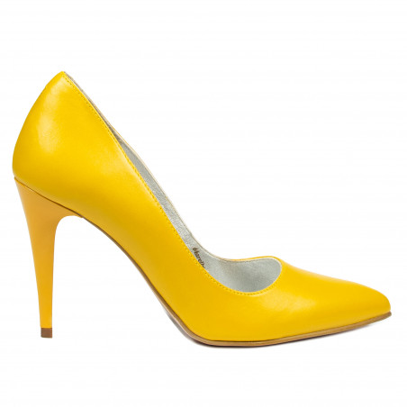 Women stylish, elegant shoes 1246 yellow