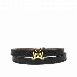 Women belt 42mc black caviar