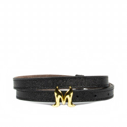 Women belt 42mc black caviar