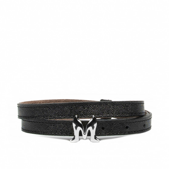 Women belt 42-1mc black caviar