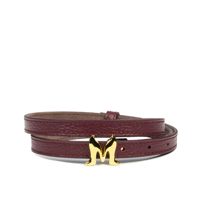 Women belt 42mc burgundy