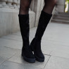 Women knee boots 3404 bufo black combined lifestyle