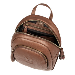 Women backpack 300g brown cognac elefant