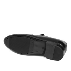 Men stylish, elegant shoes 877-1 black