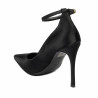Women stylish, elegant shoes 1311 satin black