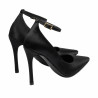 Women stylish, elegant shoes 1311 satin black
