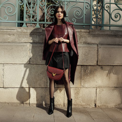 Women shoulder bag 035g burgundy