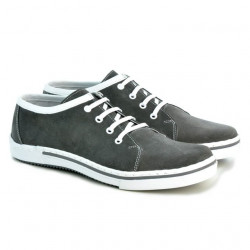Men casual, sport shoes 722 gray velour 