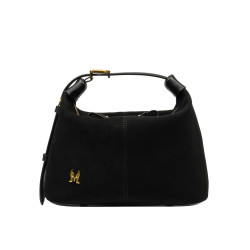 Women hand bag 037g suede black