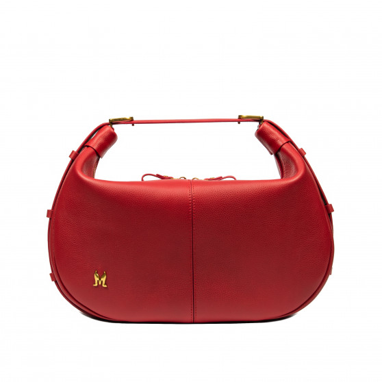 Women hand bag 038g red caviar