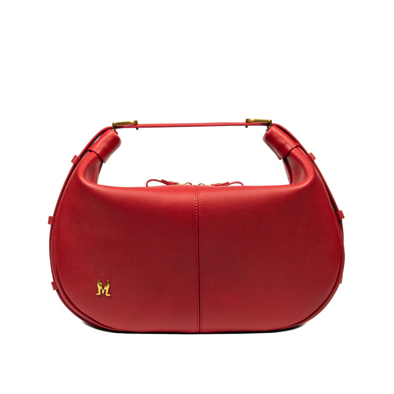 Women hand bag 038g red caviar