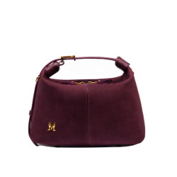 Women hand bag 037g suede burgundy