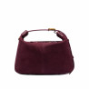 Women hand bag 037g suede burgundy