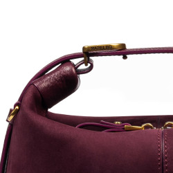 Women hand bag 037g suede burgundy
