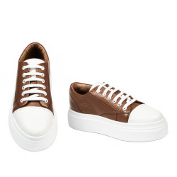 Women sport shoes 6083 brown combined