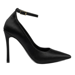 Women stylish, elegant shoes 1311 satin black