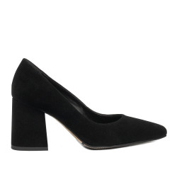 Women stylish, elegant shoes 1315 black velour