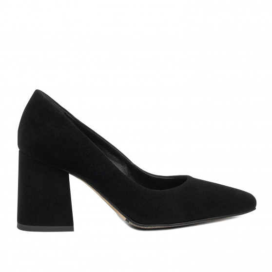 Women stylish, elegant shoes 1315 black velour