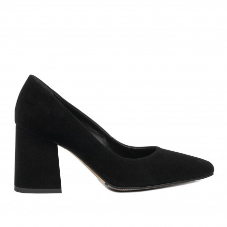Women stylish, elegant shoes 1315 black velour