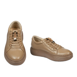 Women casual shoes 6084 latte