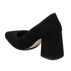 Women stylish, elegant shoes 1315 black velour