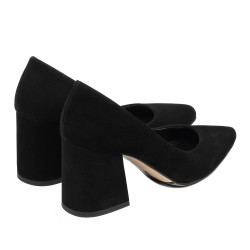 Women stylish, elegant shoes 1315 black velour