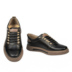 Men casual shoes 982 black combined
