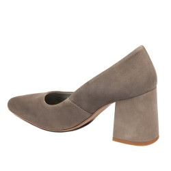 Women stylish, elegant shoes 1315 sand velour