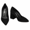 Women stylish, elegant shoes 1315 black velour