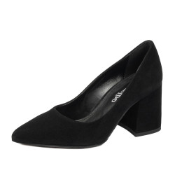 Women stylish, elegant shoes 1315 black velour