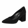 Women stylish, elegant shoes 1315 black velour