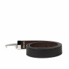 Men belt 62b bicolored black caviar+brown caviar