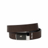 Men belt 62b bicolored black caviar+brown caviar