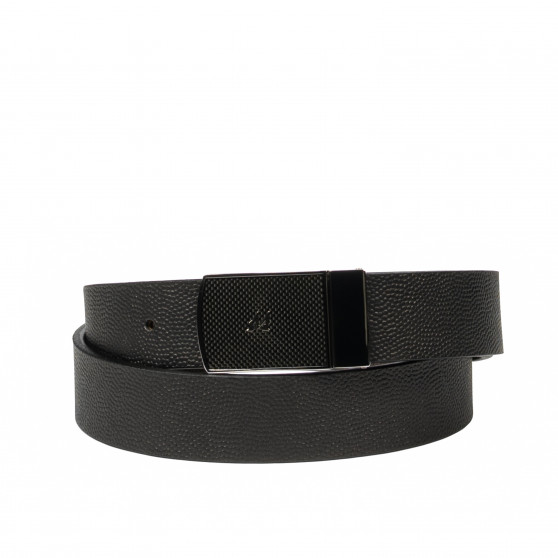Men belt 62b bicolored black caviar+brown caviar