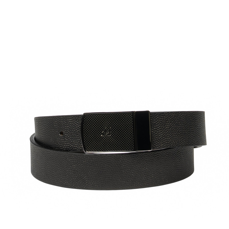 Men belt 62b bicolored black caviar+brown caviar