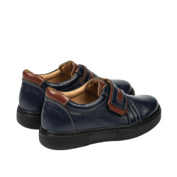 Children shoes 2004-1 indigo+brown
