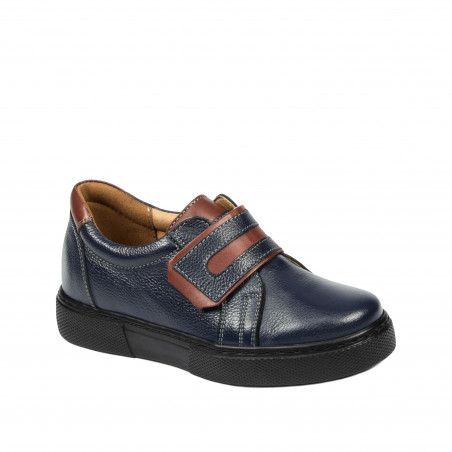 Children shoes 2004-1 indigo+brown