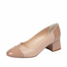 Women stylish, elegant shoes 1332 patent nude combined