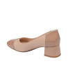 Women stylish, elegant shoes 1332 patent nude combined