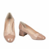 Women stylish, elegant shoes 1332 patent nude combined
