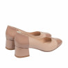 Women stylish, elegant shoes 1332 patent nude combined