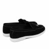 Women loafers, moccasins 6082 black velour