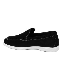 Men loafers, moccasins 980 black velour